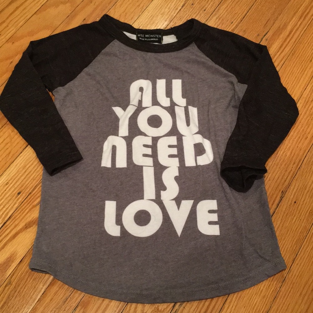 Wee monster size 6 all you need is love ls